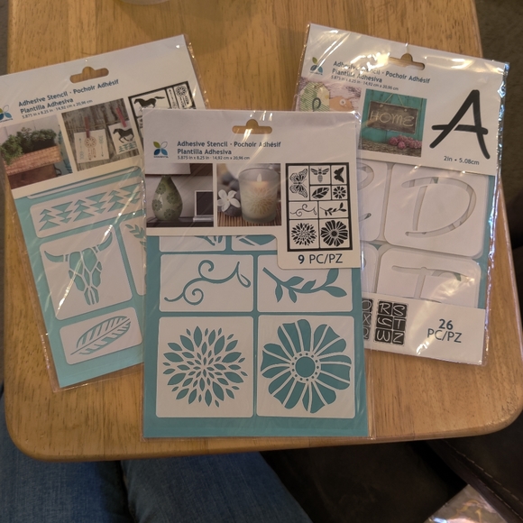 stencils Other - 3 Packs Adhesive Stencils
